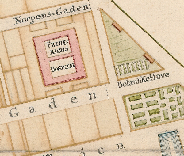 Udsnit af kort 1769 (Københavns Stadsarkiv)