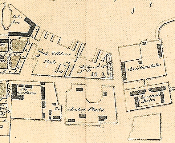1820 - København - Udsnit Bodenhoffs Plads
