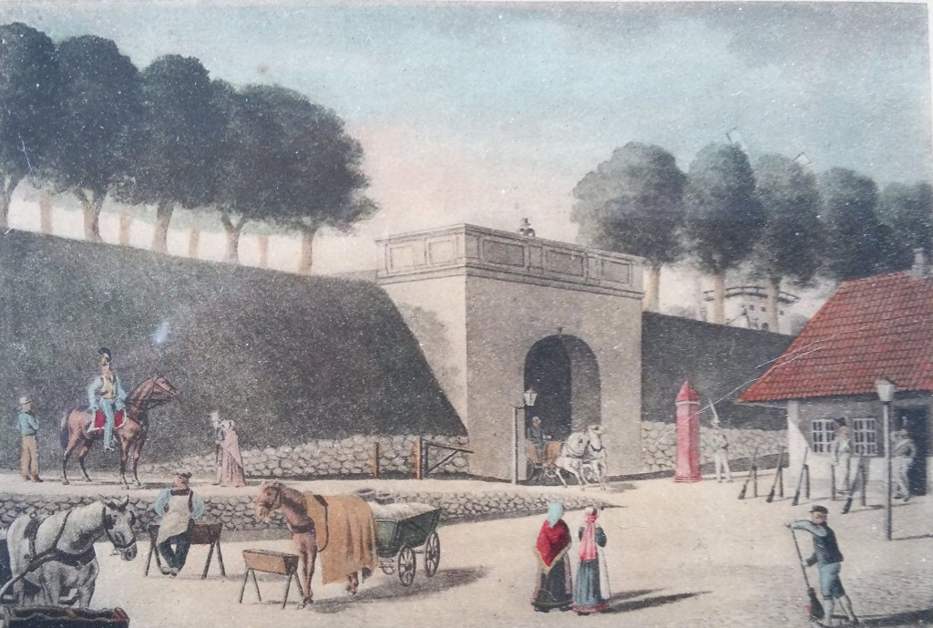 Vesterport - akvarel af Beyer 1850erne