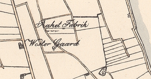Lohses kort over Amager ca 1814 Udsnit Krudtmøllegård