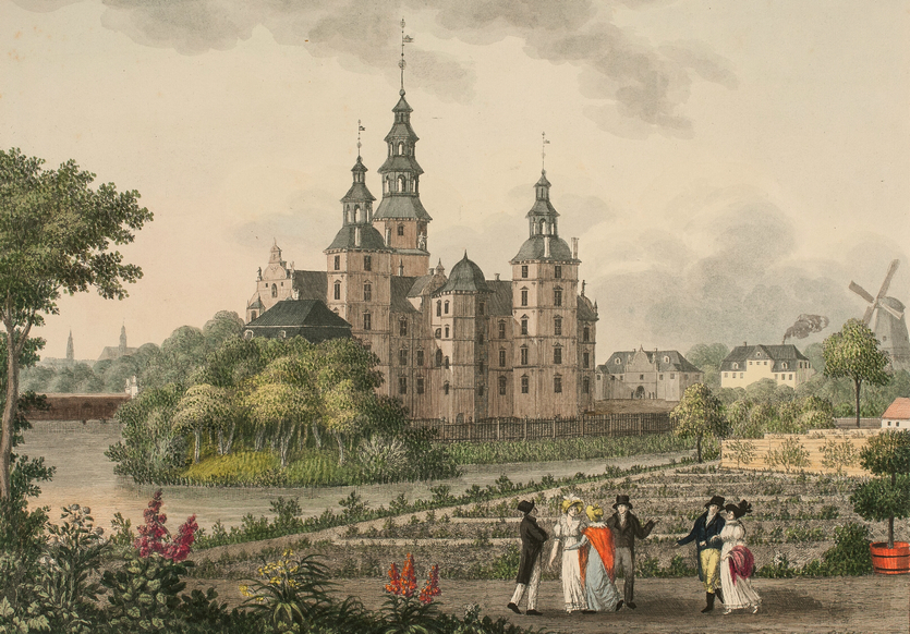 Rosenborg. Radering af Søren L Lange (1759-1829). Tilhører SMK KKSgb12530 