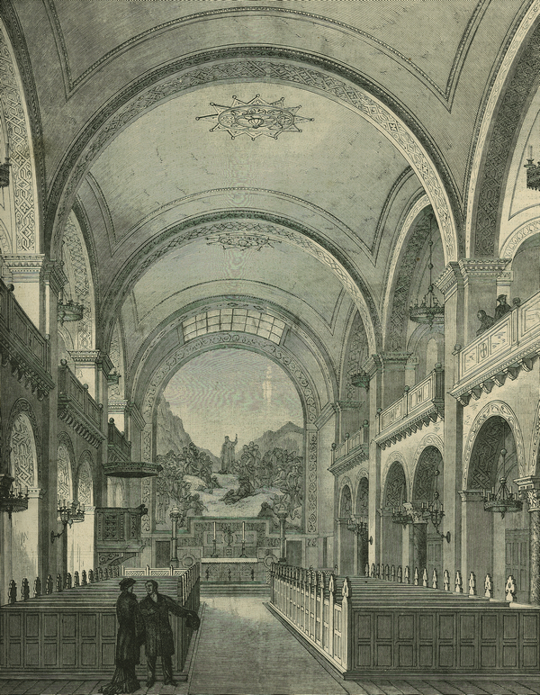 Kirkens interiør i indvielsesåret (Illustreret Tidende 1880-81)