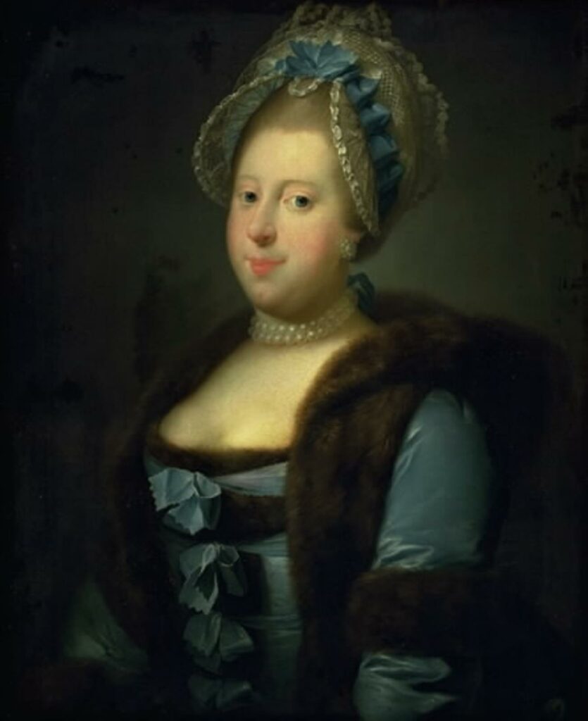 Caroline Mathilde - portræt udført af Jens Juel. 1769. (SMK)