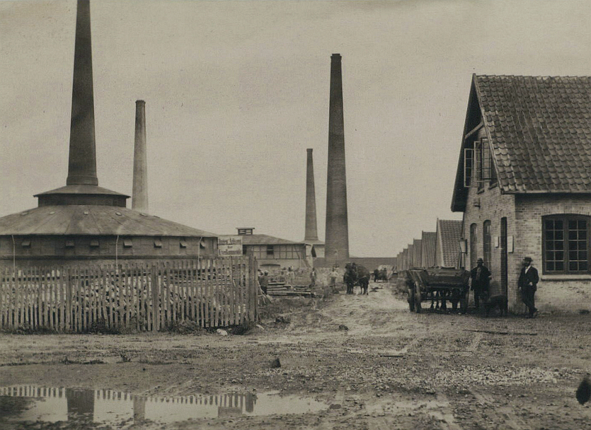 Frederiksholm Teglværk. Foto før 1890. (Det Kgl. Bibliotek)