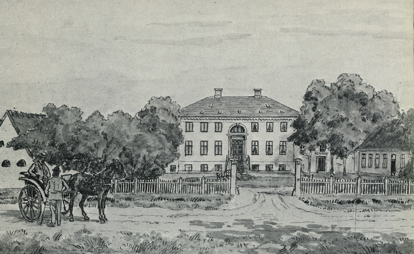 Rygård 1900. Efter akvarel af J. L. Ridter.