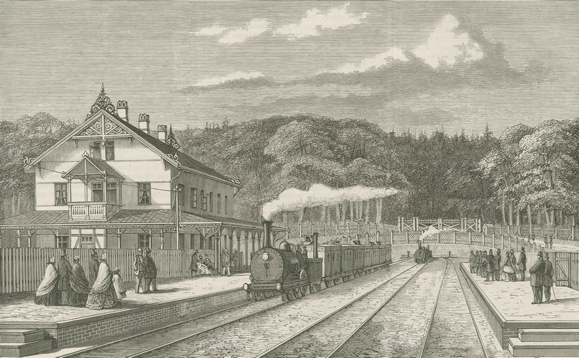 Klampenborg Station. Fra: Illustreret Tidende 1862-63. 