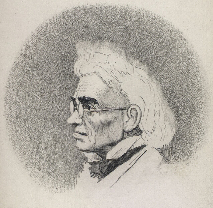Christian Molbech - Stik af Julius Petersen - 1864 - (Det Kgl. Bibliotek)